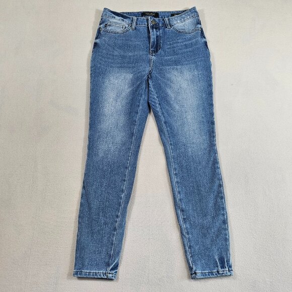 Judy Blue Jeans Womens 7/28 Blue Denim Skinny Fit Mid Rise Designer - Picture 1 of 14